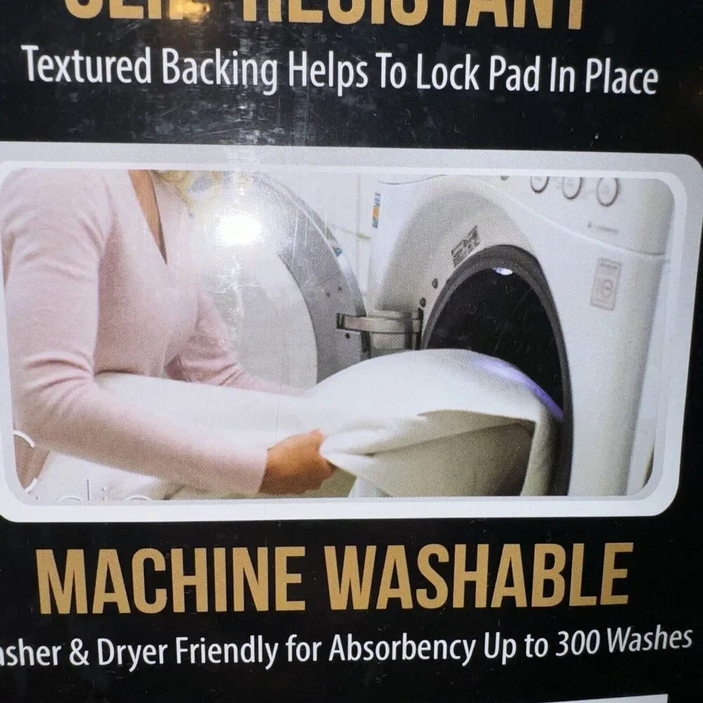 Gorilla Grip Maximum Absorbency Incontinence Pad Machine Washable Slip-Resistant